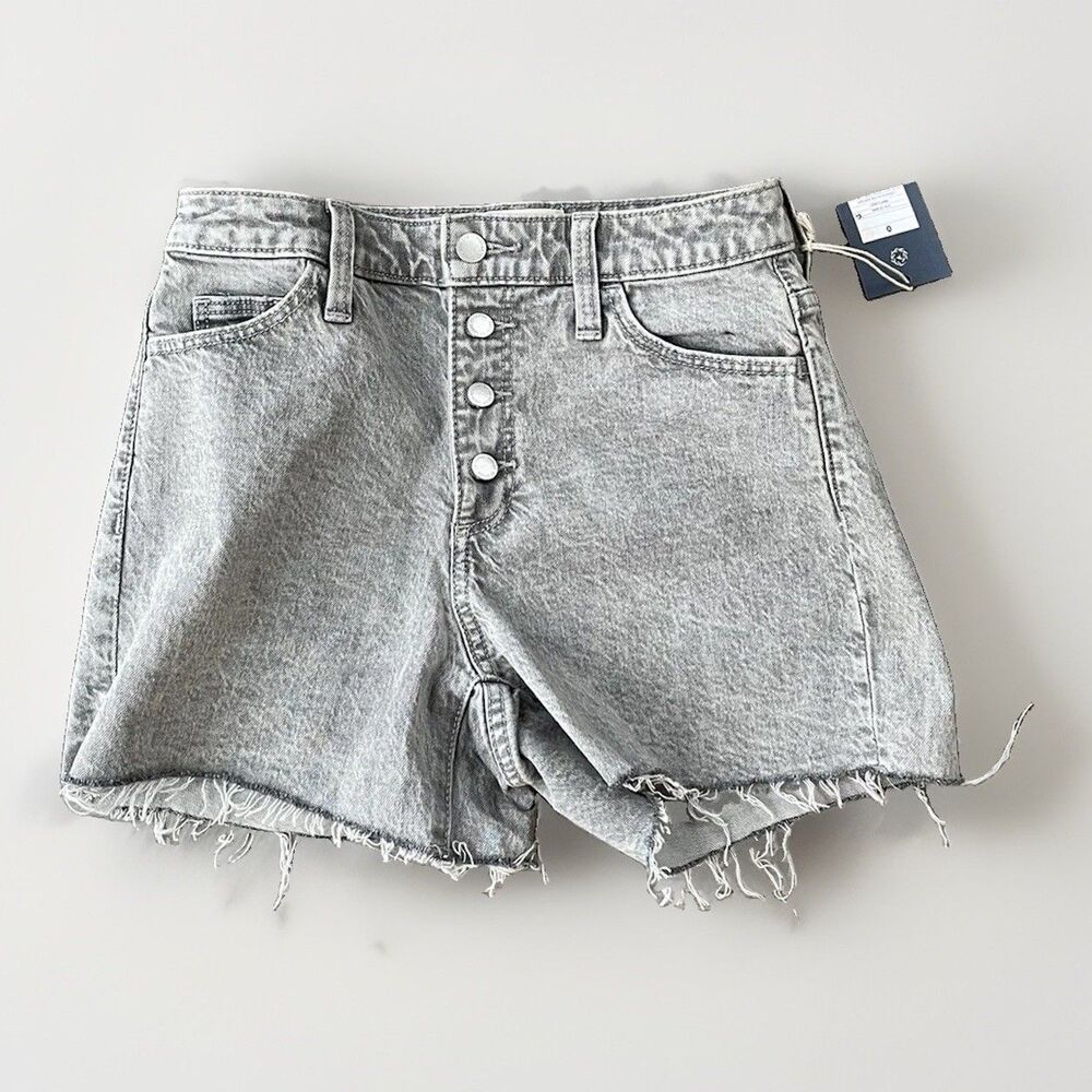 Universal Thread Gray Denim Button Up Shorts Size 25 NWT 0 Midi